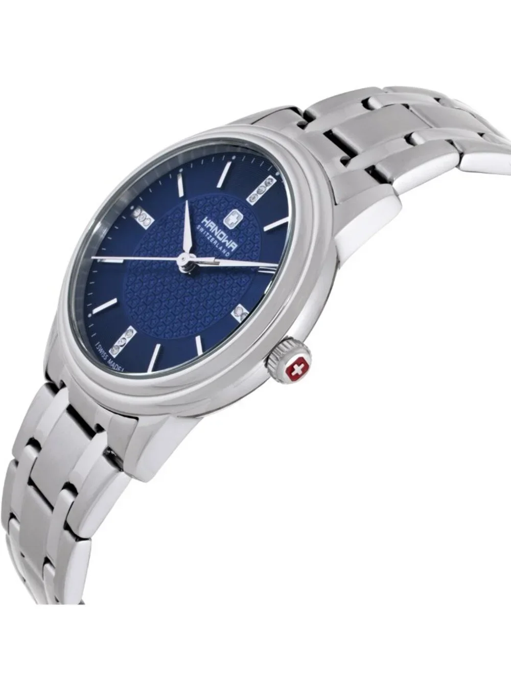 NWT Hanowa Emilia Quartz Crystal Blue Dial Ladies Watch